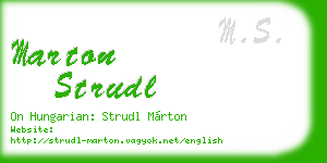 marton strudl business card